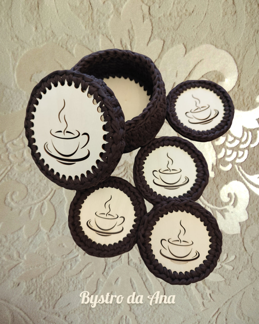 Conjunto artesanal para café