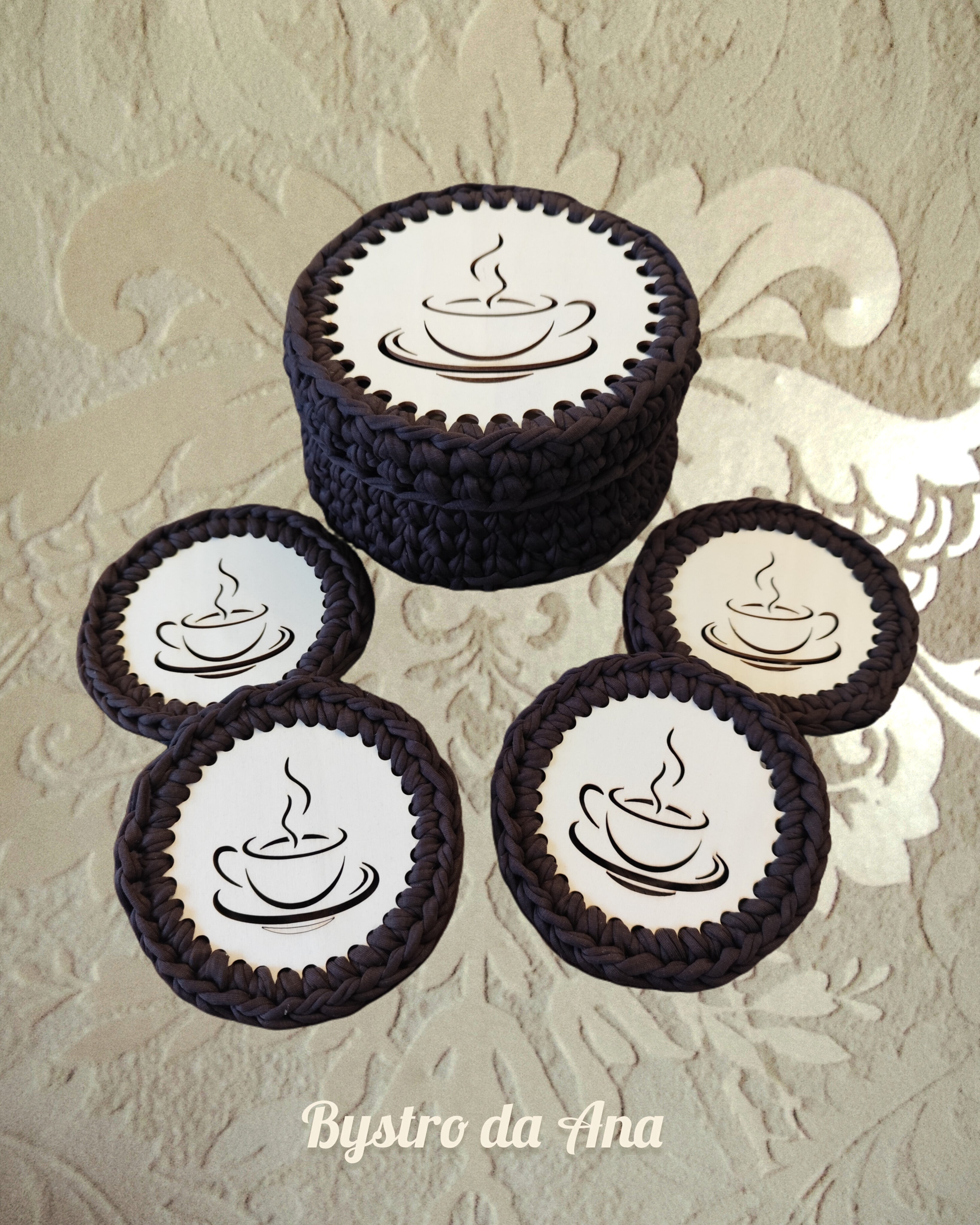 Conjunto artesanal para café