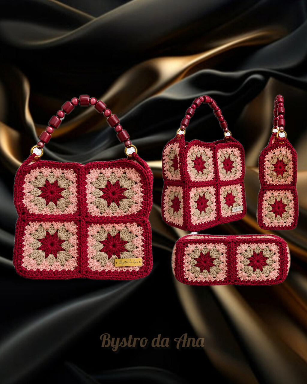 Mala Bordeaux Granny Squares